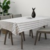 HanYun White Check Table Cloth, Plastic Tablecloth 137x180cm Plastic Table