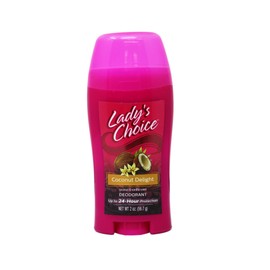 Lady's Choice Deodorant Stick Coconut Delight, Coconut & Vanilla Scent, 24 Hr Protection, 2 oz
