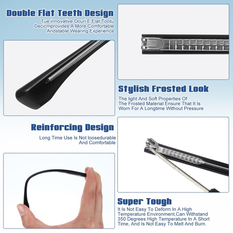 Heclia Glasses Replacement Arms Legs 2 Pairs with Eyeglasses Fix