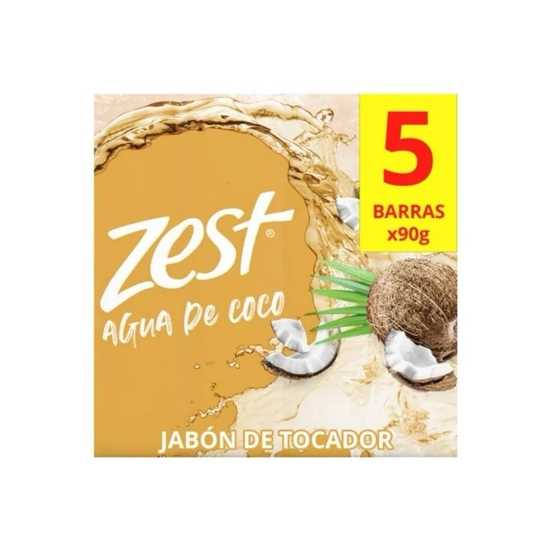 Zest 10 JABONES ZEST AGUA DE COCO (90g) - 10
