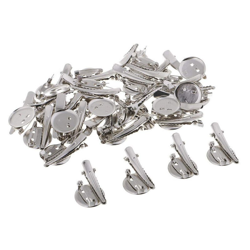 HappyHome Corsage Pins, 1.2 inches (30 mm), Silver, Set of