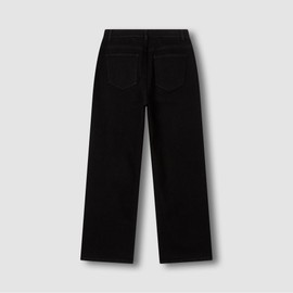 JAJU [JAJU/자주] 여 기모 스트레이트 데님 팬츠_블랙 [JAJU] Women's Fleece-Lined Straight Denim Pants_Black