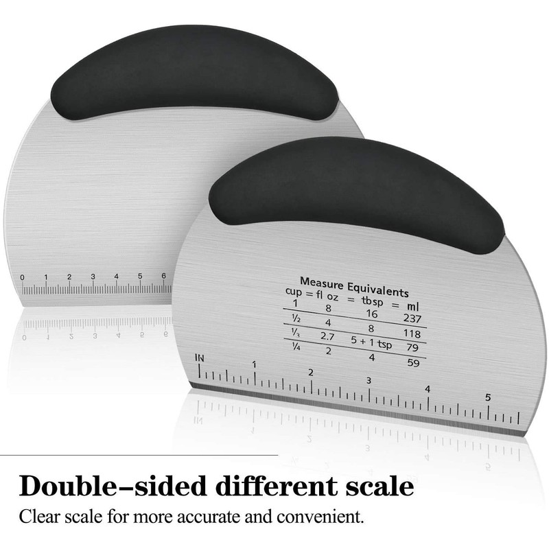 Dough Scraper, Pastry Scraper, Bench Scraper, Multi-Purpose Stainless Steel Griddle