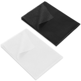 4 Meters Fusible Interfacing Fabric 30g/m² Lightweight Nonwoven Fabric 200 x 100 cm Black White Single Sided Iron On Interfacing for Sewing Crafts Making Clothes