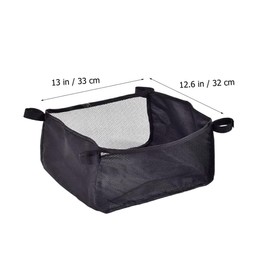 ibasenice Stroller Storage Basket - 2PCS Baby Stroller Basket Nappy Storage Pouch Baby Stroller Bottom Basket Under Case Storage Bags Stroller Accessories