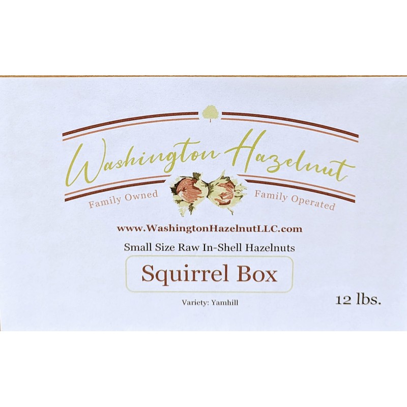 Hazelnuts in shell, Raw or roasted. Grown in our family's