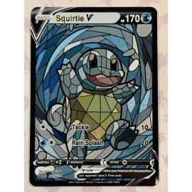 Squirtle CUSTOM Stained Glass Holo Van Gogh Shiny Unbranded Card Display Only