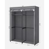 SONGMICS Closet Wardrobe, Portable Closet for Bedroom, Clothes Rail with