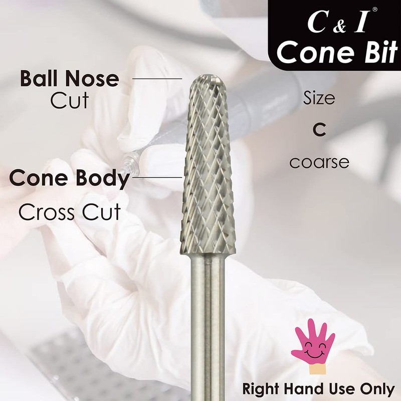 C & I Nail Drill Cone Bit, Professional Nail Drill