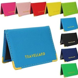 Glamified - New Leather Oyster Travel Card Bus Pass Holder Wallet Rail Card Cover CASE (Light Blue)