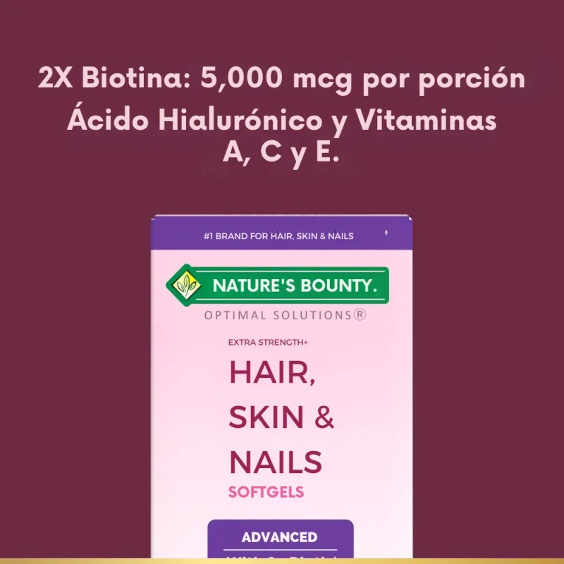Nature's Bounty, Hair Skin Nails , Formula Avanzada Apoya El