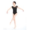 SSDH Women's Ballet Leotard Mesh Hollow Back V-Neck Dance Jumpsuit,