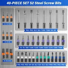 42 in 1 Magnetic Screwdriver Set, Multi Bit Magnetic Screwdriver Set with Detachable Ratchet Handle, Handle Ratchet Screwdriver Set with 40 Bits, Precision Repair Tool Set