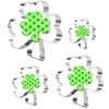 Crethinkaty 4 Pieces Clover Cookie Cutter Set Stainless Steel St.