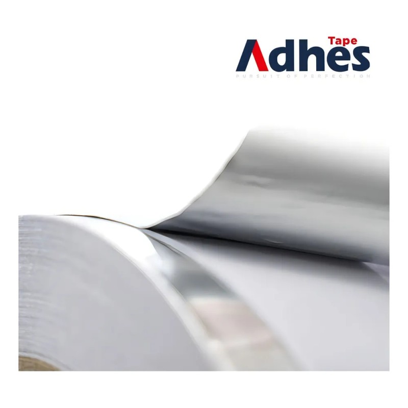 Cinta adhesiva impermeable Adhes A4810HS50 color plateado 10m x 4.8cm