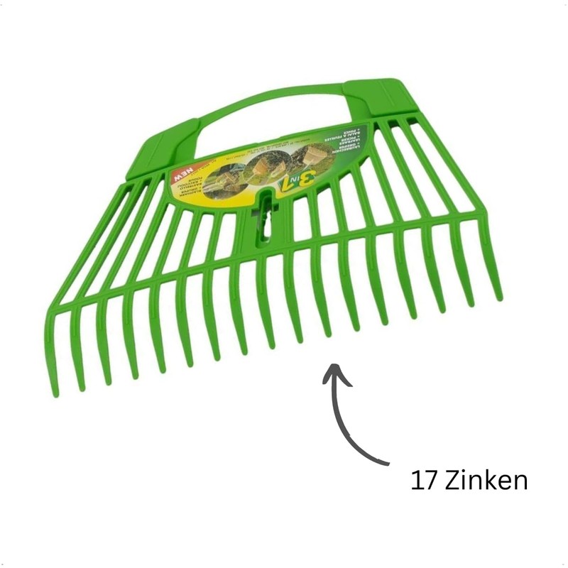 Rekord Leaf Rake (Plastic, Yellow) with 26 Prongs and 60