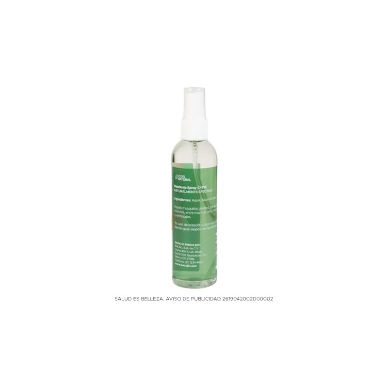 Repelente Natural Pacalli Citri de 130ml - Protección Efectiva Contra