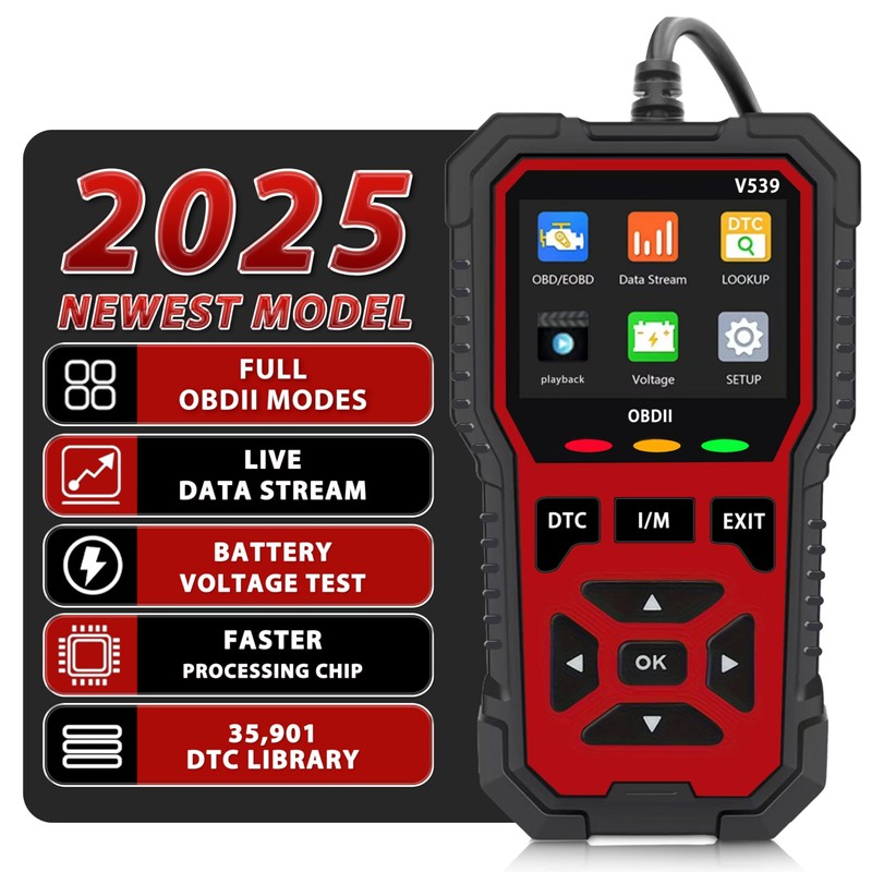 RODEDIO Upgraded Version of V519, V539 OBD2 Scanner, USB Powered