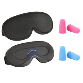 SSKHE 100% Verdunkelungs-Schlafmaske für Damen und Herren, 3D, ultraweich, glatt, hautfreundlich, bequem, Null Augendruck, Wimpernfreundliche Augenmaske mit verstellbarem Riemen für Schlaf, Reisen,