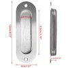 Generic 2 Pack Oval Flush Door Pull Handles, Stainless Steel