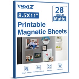28 Pcs Printable Magnetic Sheets 8.5x11 Inches Matte Magnet Paper Sheet Non Adhesive Magnetic Paper for Inkjet Printers, Flexible Magnet Photos for DIY Crafts