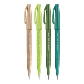Pentel SES15C Brush Pen Set "Summer", 4-Piece