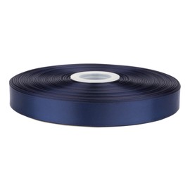 Fondersy 91 Meters Navy Double Faced Satin Ribbon - 22mm Width for Wedding, Gift Wrapping, Floral Arrangement and Crafts