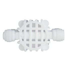 Neo-Pure 1/4" Automatic Shut-Off Valve with Quick-Connect Fittings for RO Reverse Osmosis Systems, White Color, Easy Installation, Reliable Water Filtration Component