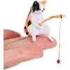 Lyyxjsltd 2pcs Fishing Sun Aquarium Ornament Aquarium Object Cute Cat