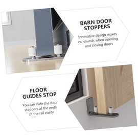 TEHAUX 1Pc Sliding Door Floor Guide Stop Barn Door Stopper Heavy Duty Track Holder for Smooth Operation No Noise Design for Projects