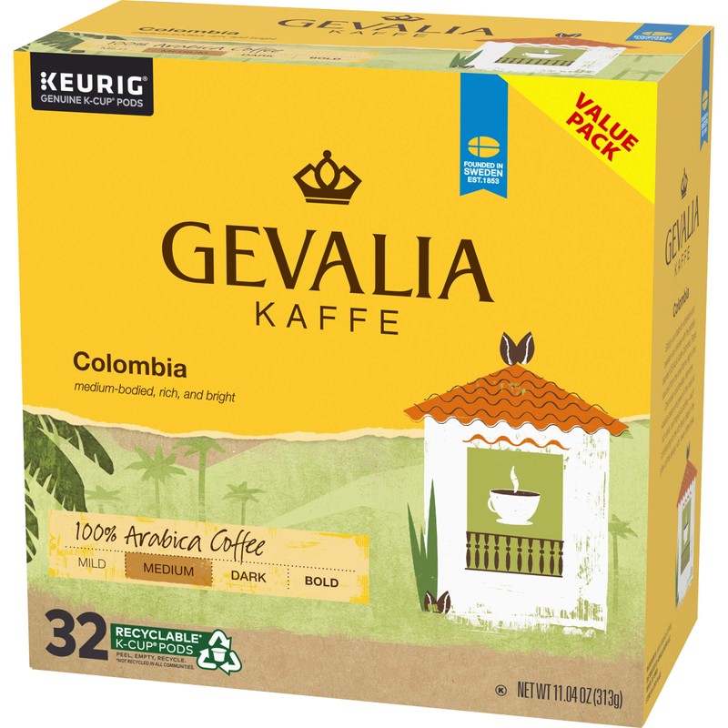 Gevalia Colombia Medium Roast K-Cup® Coffee Pods (32 ct Box)