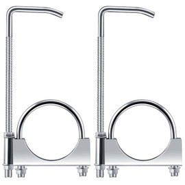 Datanly 2 Pcs Exhaust Clamp with Hanger Rear Muffler Hanger Universal Exhaust Hangers Exhaust System Hanger for Car Truck Exhaust Pipe (2.25 Inch)