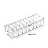 KOMBIUDA 2 Pcs Clear Cable Organizer Boxes Multi Storage for