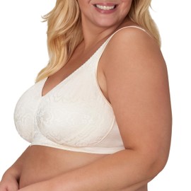 PLAYTEX Womens 18-hour Ultimate Lift Wireless Full-coverage Bra, Single Or 2-pack Bra, Mother Of Pearl, 40C US