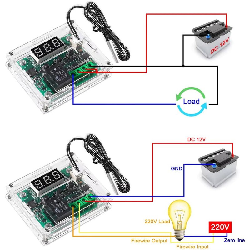 XH W1209 Temperature Controller Module with Case, Display Digital Thermostat