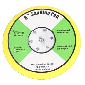Jadeshay 6" Hook and Loop Backing Plates, Air Sander Polisher PU Backing Pad for Sanding Polishing Buffing
