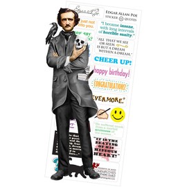The Unemployed Philosophers Guild Edgar Allan Poe Quotable Notable - Greeting Card and Sticker Sheet - Envelope Included