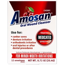 Amosan Oral Wound Cleanser - Cherry