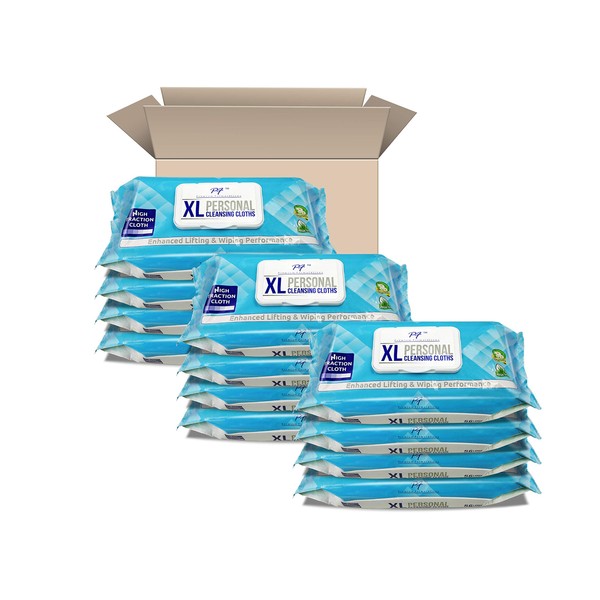 Premium Formulations HIGH Traction XL UBER Thick, Large, & Strong Adult WashCloths/Adult Wipes Value Bulk Buy (12 Packs x 56 Wipes = 672 Wipes/case)