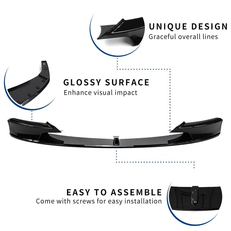 XPHAZZ Front Lip Compatible with 3-Series Sedan M-Sport Package (Gloss