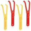Chengu 4 Pieces Dental Floss Holder Reusable Flosser Reusable Floss