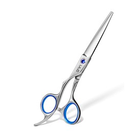 ULG Hair Cutting Scissors, Professional Hair Scissors 16.5 cm Left-Hand Razor Edge Barber Shears Salon Hair Cutting Shears Made of Japanese Stainless Steel, Hand Sharpened Blue
