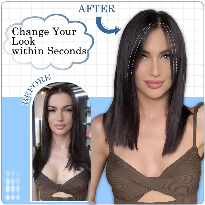 Yekartary Hair Toppers No Bangs Women Topper with Front Lace