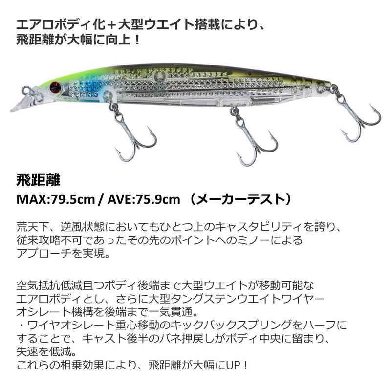Daiwa Laser Impact Equipped Lure, Shoreline Shiner Z Bertis R125S-LI