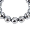 14mm Terahertz Stone Bracelet Promote Circulation Round Beads Chian Bracelet