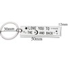 Love You To The Moon And Back Keyring Inspirational Lovers