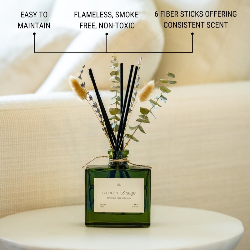 Craft & Kin Christmas Reed Diffuser with Dried Flowers |