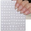 IDDFEVE Bow Nail Art Stickers - White Black Mini Bow