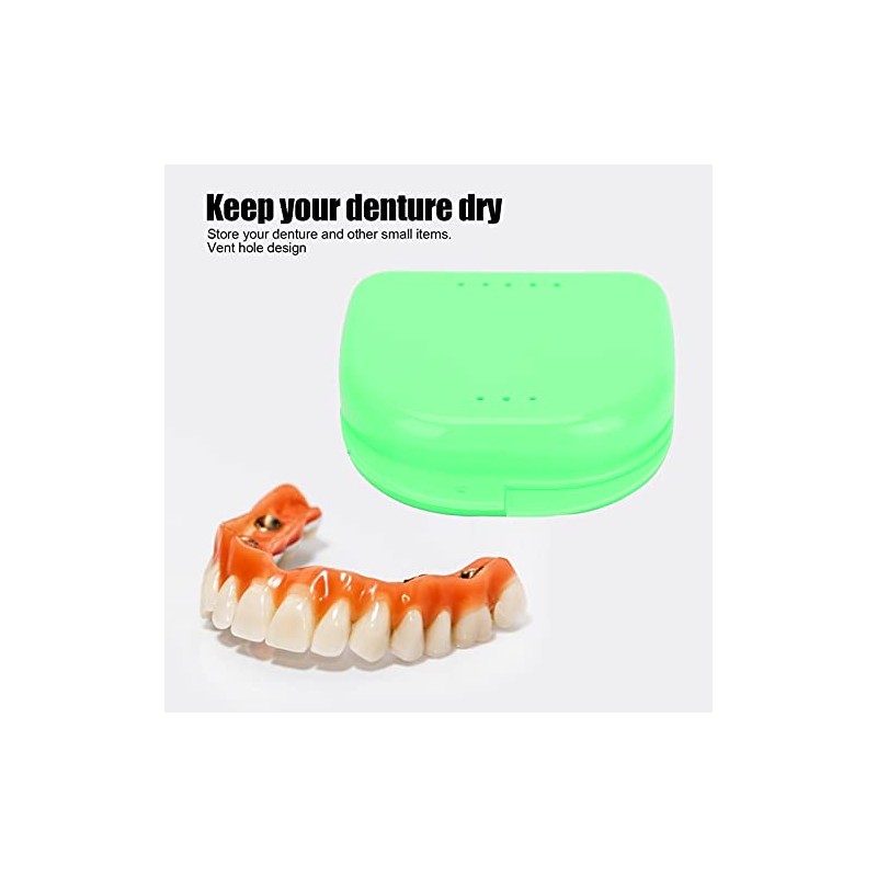 Estuche Protector con Ventilación y Tapa para Dentaduras Postizas -