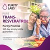 Purity Labs Pure Organic Trans-Resveratrol - Vegan Supplements for Heart,